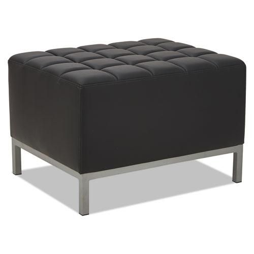 Alera QUB Series Ottoman, 26.38" x 21.5" x 17.5", Black. Picture 1