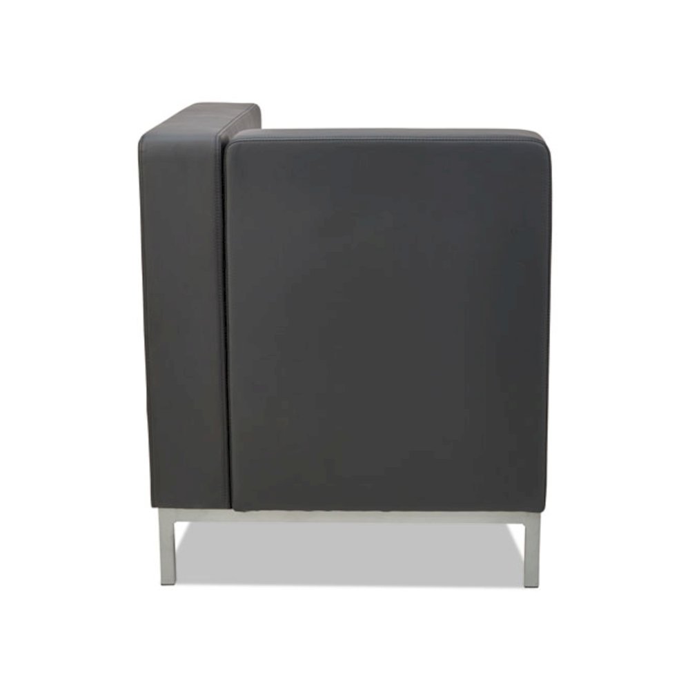 Alera QUB Series Corner Sectional, 26.38" x 26.38" x 30.5", Black. Picture 4