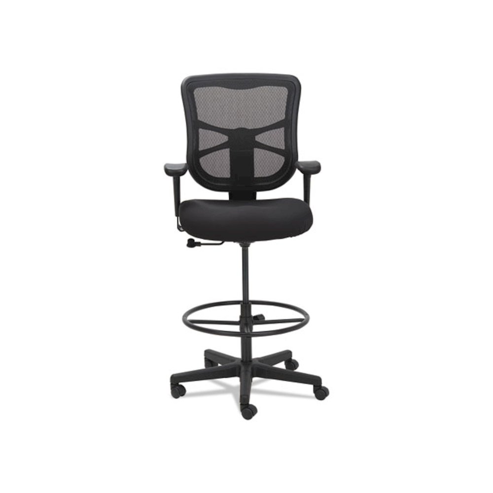 Alera Elusion Series Mesh Stool, Supports Up to 275 lb, 22.6" to 31.6" Seat Height, Black. Picture 2