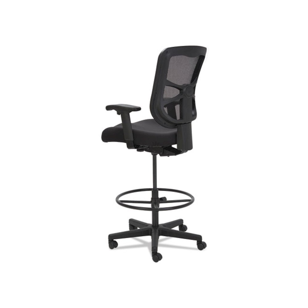 Alera Elusion Series Mesh Stool, Supports Up to 275 lb, 22.6" to 31.6" Seat Height, Black. Picture 5