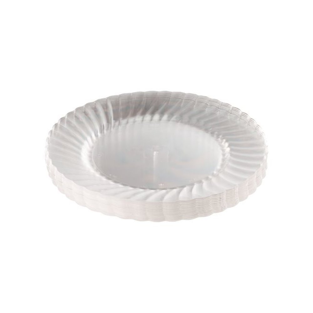 Classicware Plastic Plates, 9" dia, Clear, 12/Pack. Picture 1