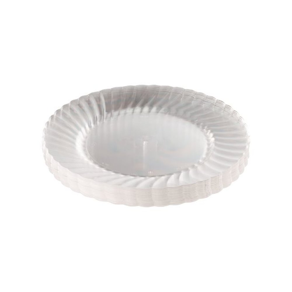 Classicware Plastic Plates, 9" dia, Clear, 12/Pack, 15 Packs/Carton. Picture 1