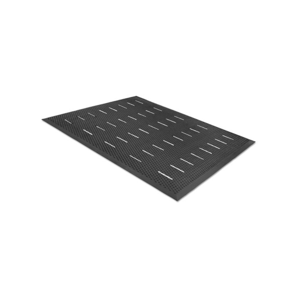 Free Flow Comfort Utility Floor Mat, 36" x 48", Black Non-Slip Vented Surface. Picture 1