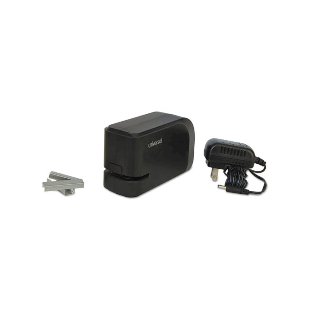 Half-Strip Electric Stapler with Staple Channel Release Button, 20-Sheet Capacity, Black. Picture 5