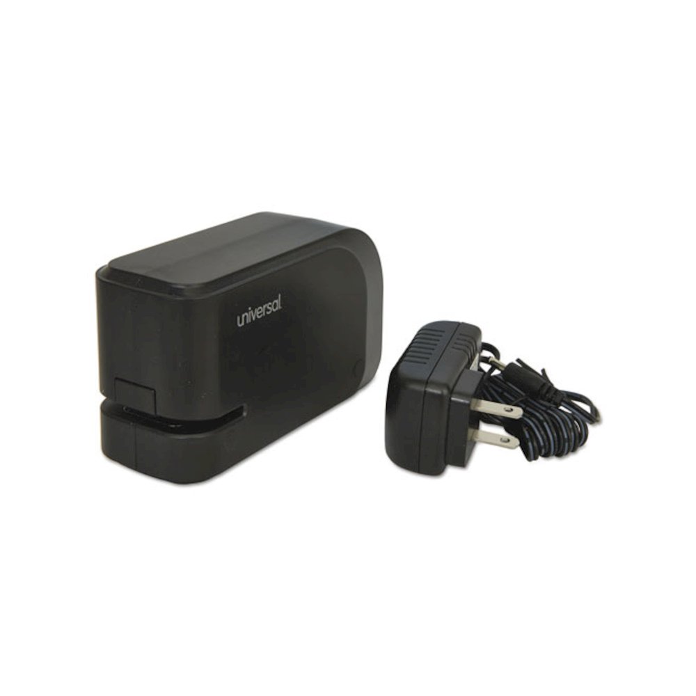 Half-Strip Electric Stapler with Staple Channel Release Button, 20-Sheet Capacity, Black. Picture 4