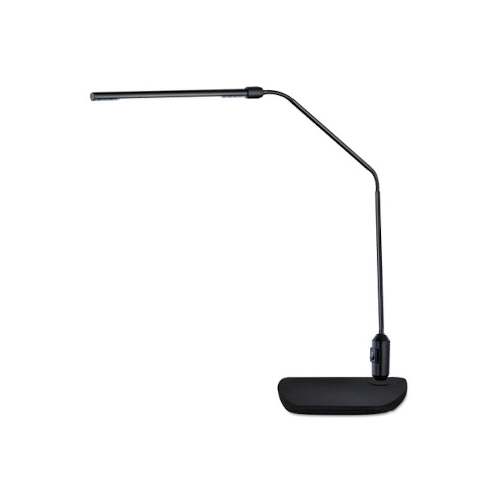 LED Desk Lamp With Interchangeable Base Or Clamp, 5.13w x 21.75d x 21.75h, Black. Picture 2