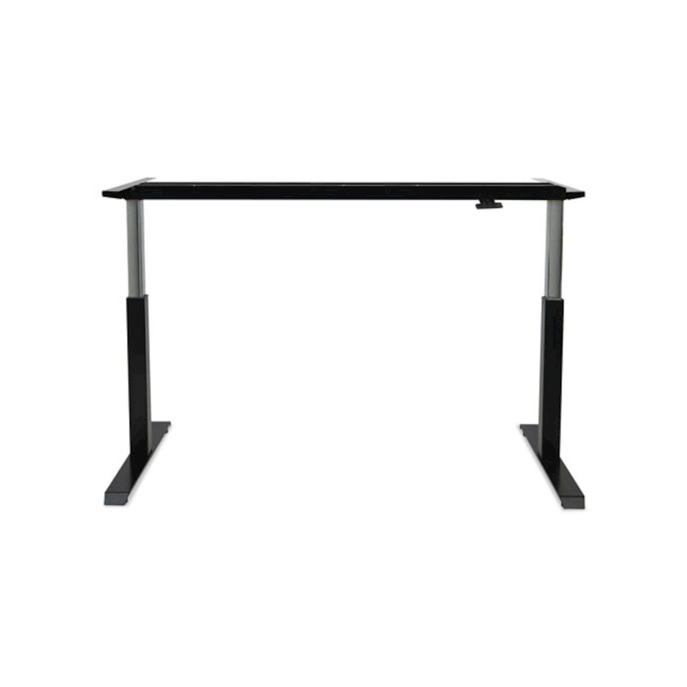 Alera AdaptivErgo Sit-Stand Pneumatic Height-Adjustable Table Base, 59.06" x 28.35" x 26.18" to 39.57", Black. Picture 6