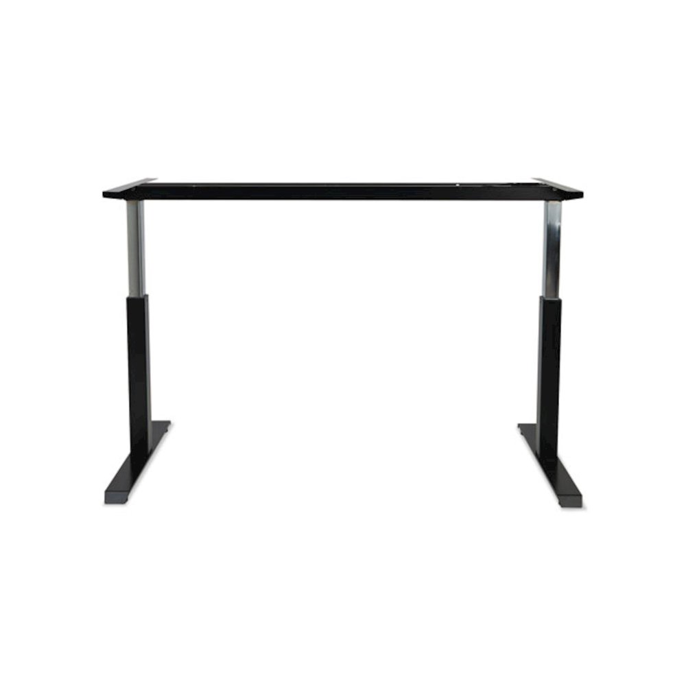 Alera AdaptivErgo Sit-Stand Pneumatic Height-Adjustable Table Base, 59.06" x 28.35" x 26.18" to 39.57", Black. Picture 7
