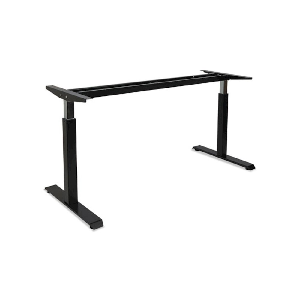 Alera AdaptivErgo Sit-Stand Pneumatic Height-Adjustable Table Base, 59.06" x 28.35" x 26.18" to 39.57", Black. Picture 5