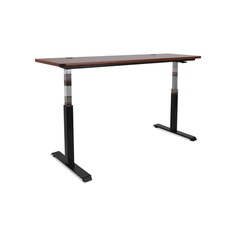 Alera AdaptivErgo Sit-Stand Pneumatic Height-Adjustable Table Base, 59.06" x 28.35" x 26.18" to 39.57", Black. Picture 3
