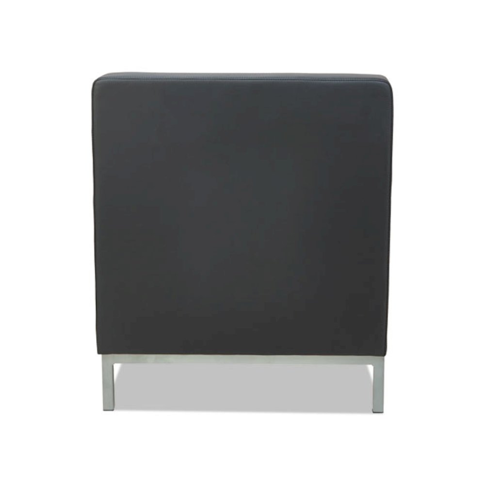 Alera QUB Series Armless L Sectional, Charging Station Center Seat, AC Outlet, (2) USB Ports, 26.38" x 26.38" x 30.5", Black. Picture 7