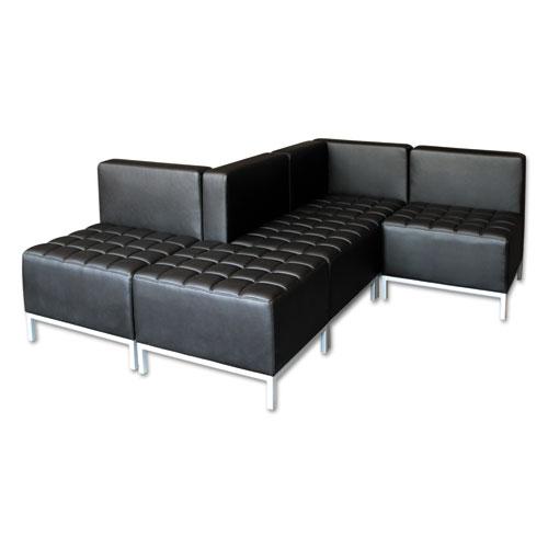 Alera QUB Series Ottoman, 26.38" x 21.5" x 17.5", Black. Picture 6