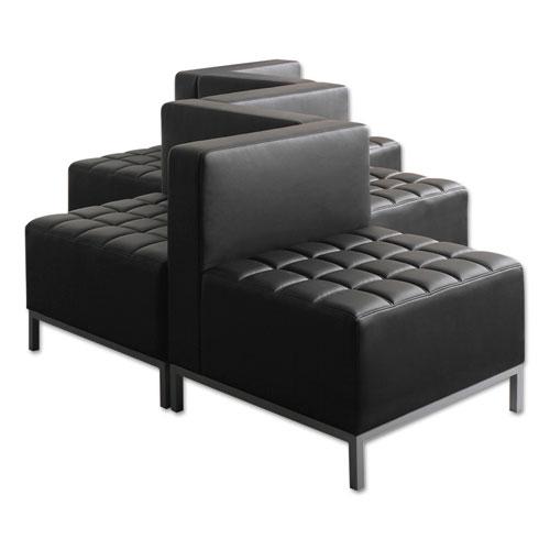 Alera QUB Series Ottoman, 26.38" x 21.5" x 17.5", Black. Picture 7