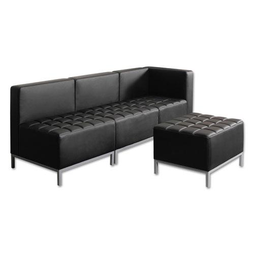Alera QUB Series Ottoman, 26.38" x 21.5" x 17.5", Black. Picture 8