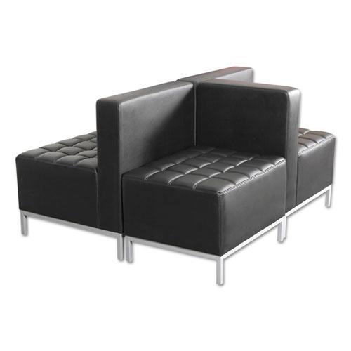 Alera QUB Series Ottoman, 26.38" x 21.5" x 17.5", Black. Picture 5