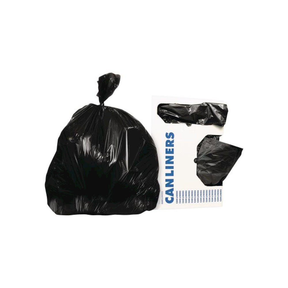 Linear Low-Density Can Liners, Super Tuf, 56 gal, 0.9 mil, 43" x 47", Black, 100/Carton. Picture 4