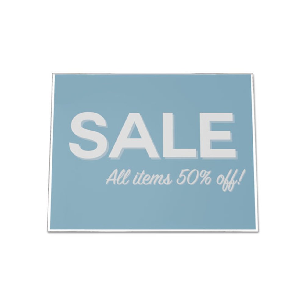 Classic Image Slanted Sign Holder, Landscaped, 11 x 8.5 Insert, Clear. Picture 4
