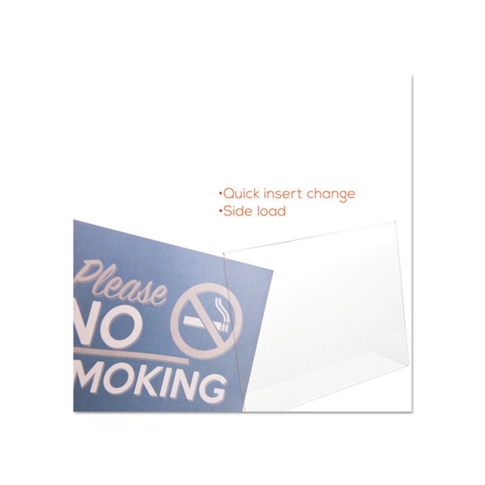 Classic Image Slanted Sign Holder, Landscaped, 11 x 8.5 Insert, Clear. Picture 9