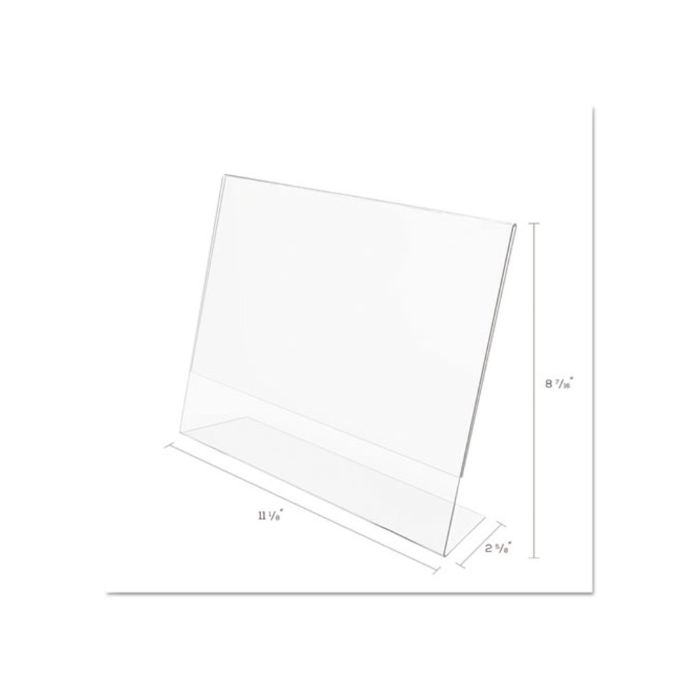 Classic Image Slanted Sign Holder, Landscaped, 11 x 8.5 Insert, Clear. Picture 5
