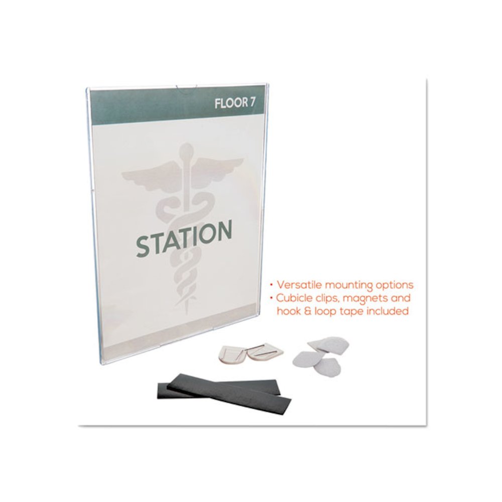 Superior Image Cubicle Sign Holder, 8.5 x 11 Insert, Clear. Picture 3
