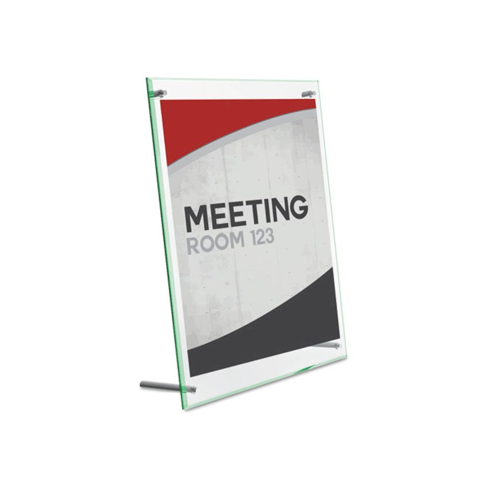 Superior Image Beveled Edge Sign Holder, Letter Insert, Clear/Green-Tinted Edges. Picture 4