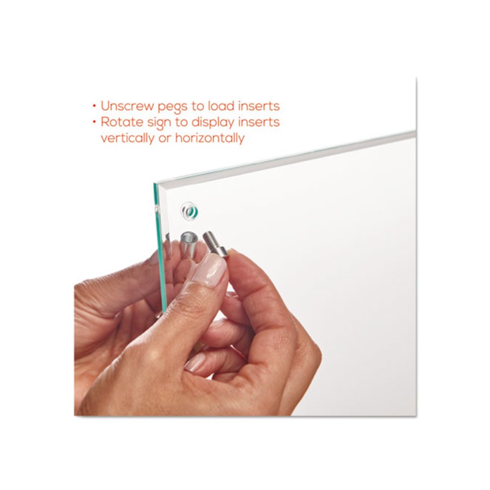 Superior Image Beveled Edge Sign Holder, Letter Insert, Clear/Green-Tinted Edges. Picture 11