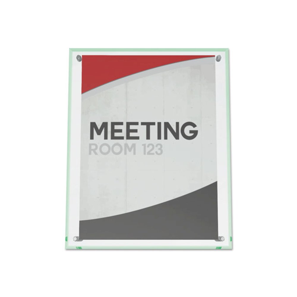 Superior Image Beveled Edge Sign Holder, Letter Insert, Clear/Green-Tinted Edges. Picture 5