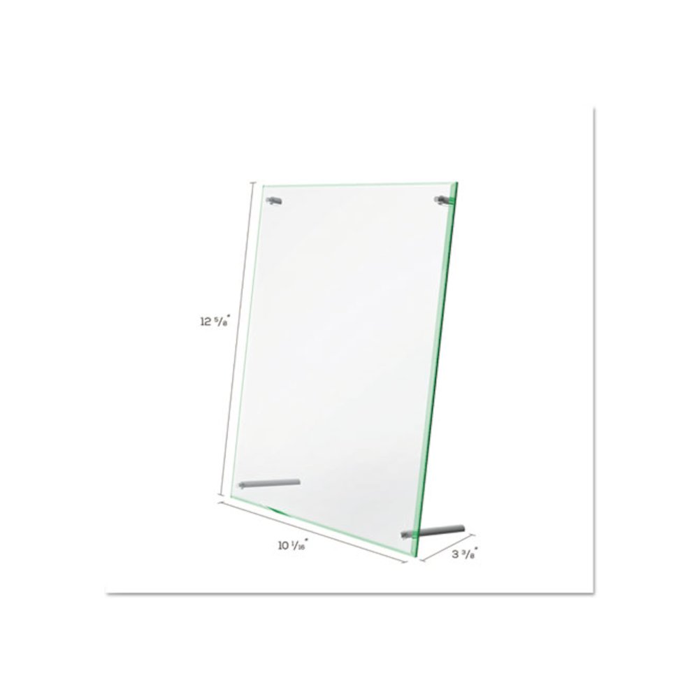 Superior Image Beveled Edge Sign Holder, Letter Insert, Clear/Green-Tinted Edges. Picture 6
