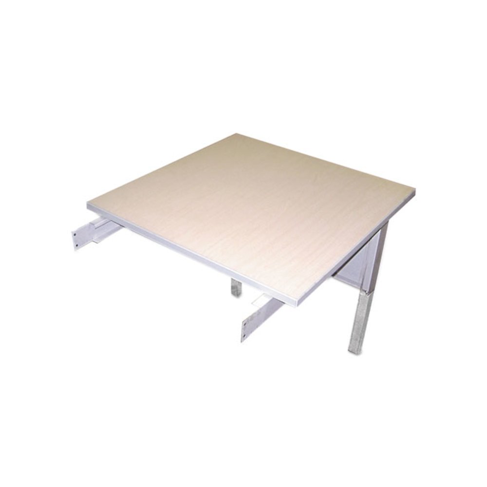 Mailflow-To-Go Mailroom System Table, Square, 30w x 30d x 29 to 36h, Pebble Gray. Picture 2