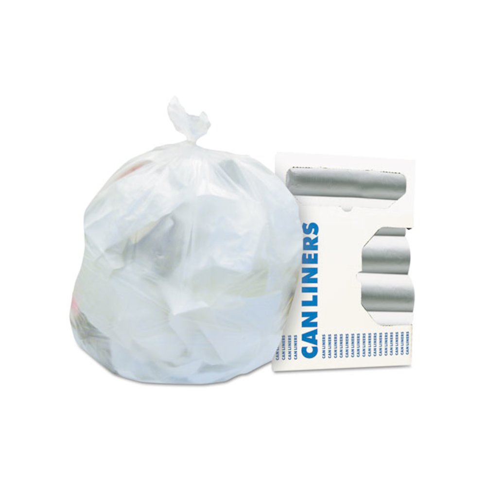 High-Density Waste Can Liners, 7 gal, 6 mic, 22" x 20", Natural, 2,000/Carton. Picture 1