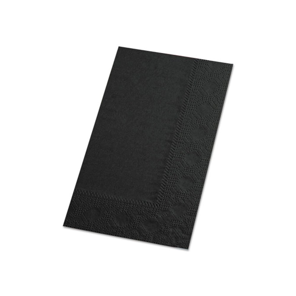 Dinner Napkins, 2-Ply, 15 x 17, Black, 1,000/Carton. Picture 2