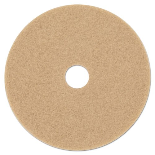 Ultra High-Speed Floor Burnishing Pads 3400, 20" Diameter, Tan, 5/Carton. Picture 1