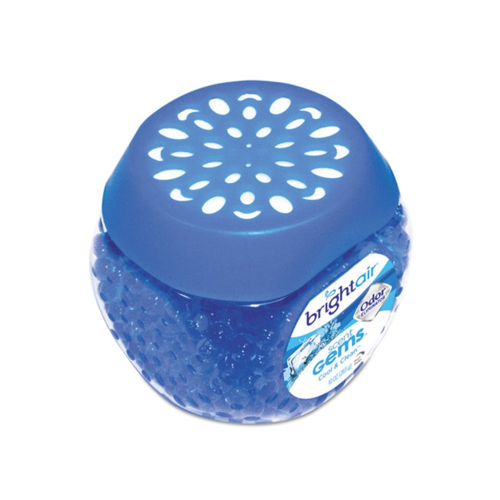Scent Gems Odor Eliminator, Cool and Clean, Blue, 10 oz Jar, 6/Carton. Picture 3