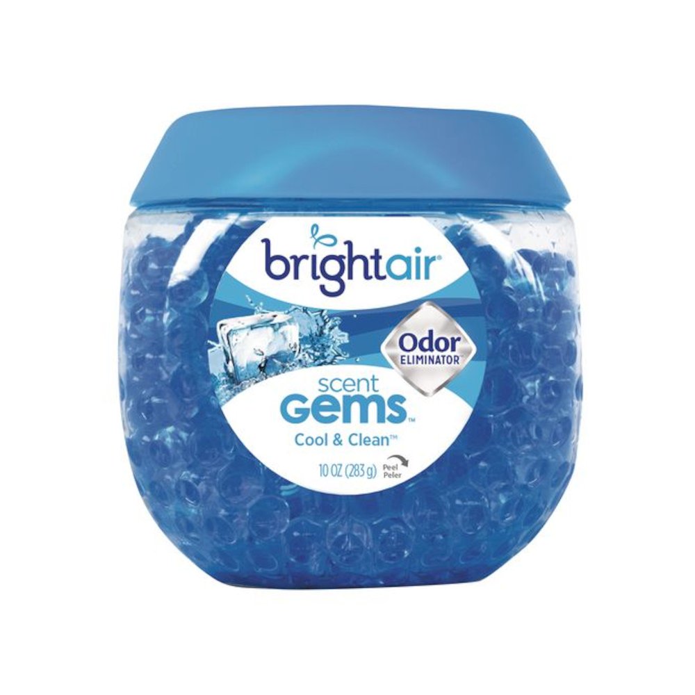 Scent Gems Odor Eliminator, Cool and Clean, Blue, 10 oz Jar, 6/Carton. Picture 2