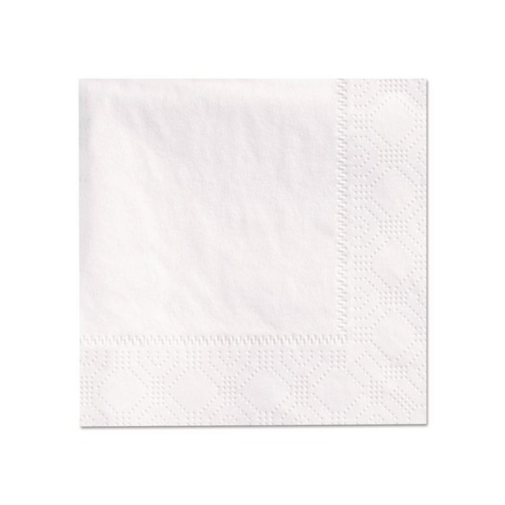 Embossed Beverage Napkins, 2-Ply, 9.5 x 9.5, White, 3,000/Carton. Picture 1