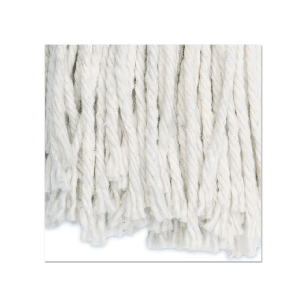 Premium Cut-End Wet Mop Heads, Cotton, 24 oz, White, 12/Carton. Picture 9