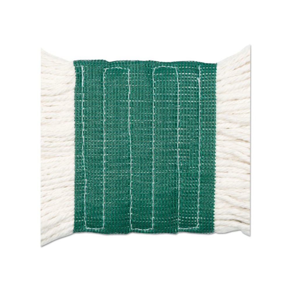 Super Loop Wet Mop Head, Cotton/Synthetic Fiber, 5" Headband, Medium Size, White, 12/Carton. Picture 10