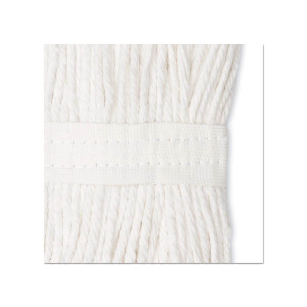 Premium Cut-End Wet Mop Heads, Cotton, 24 oz, White, 12/Carton. Picture 10