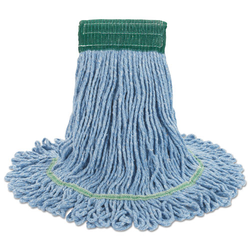 Super Loop Wet Mop Head, Cotton/Synthetic Fiber, 5" Headband, Medium Size, Blue. Picture 7