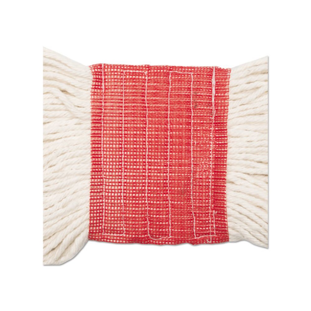 Super Loop Wet Mop Head, Cotton/Synthetic Fiber, 5" Headband, Large Size, White. Picture 8