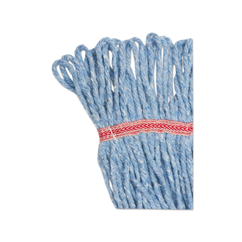 Super Loop Wet Mop Head, Cotton/Synthetic Fiber, 5" Headband, Large Size, Blue. Picture 7