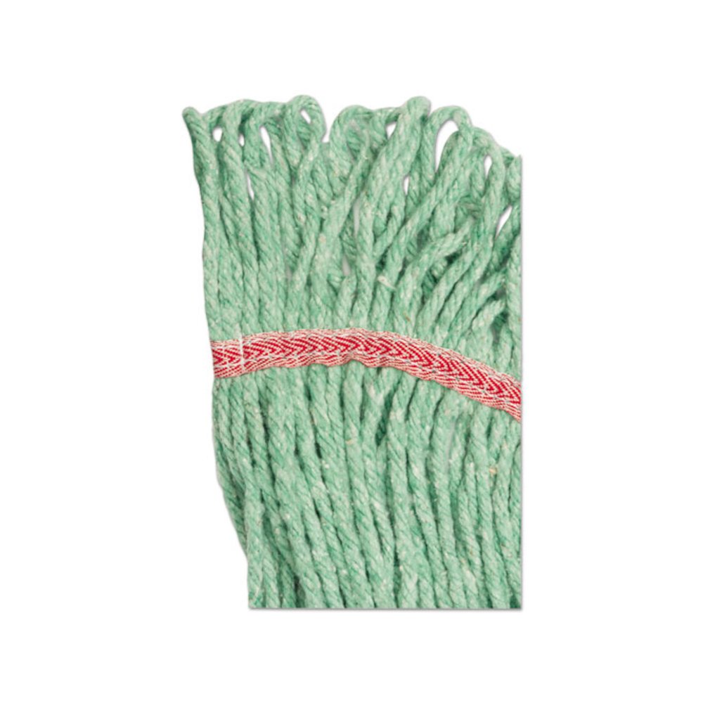 Super Loop Wet Mop Head, Cotton/Synthetic Fiber, 5" Headband, Large Size, Green. Picture 7