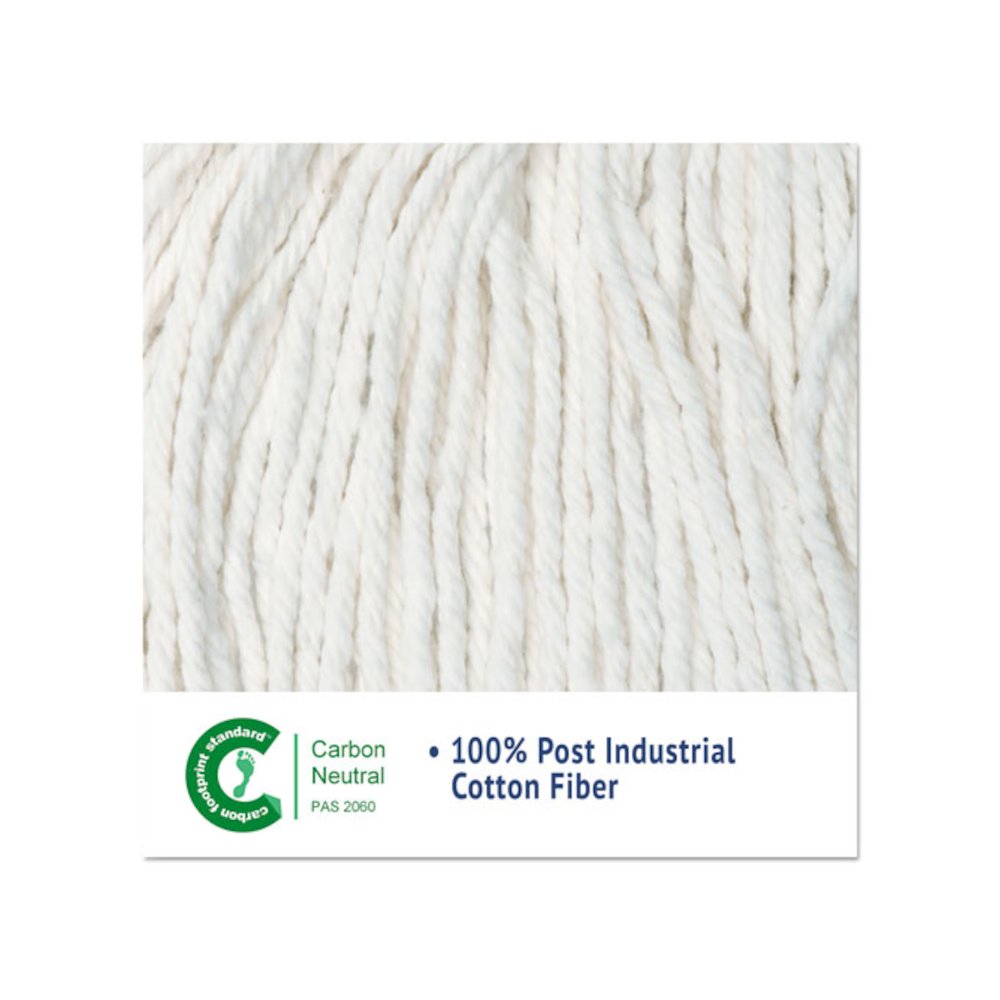 Cut-End Wet Mop Head, Cotton, White, #20, 12/Carton. Picture 6