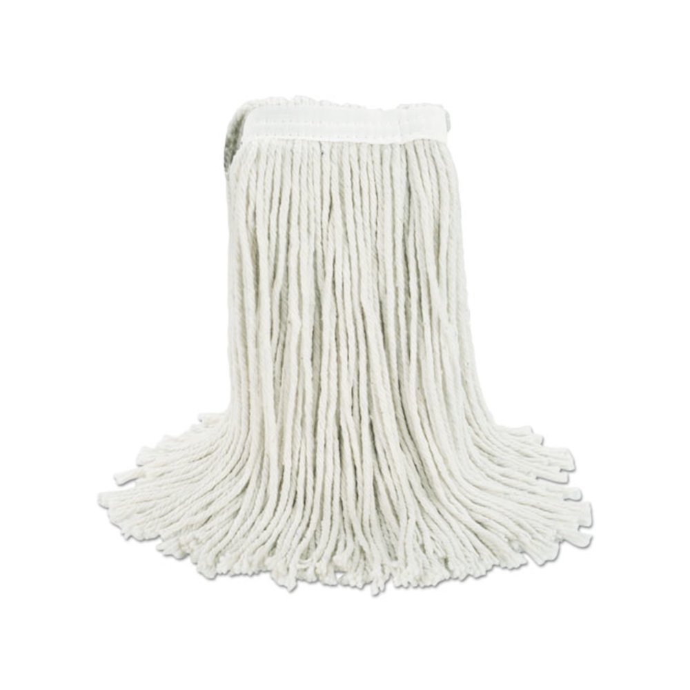 Cut-End Wet Mop Head, Cotton, White, #20, 12/Carton. Picture 8