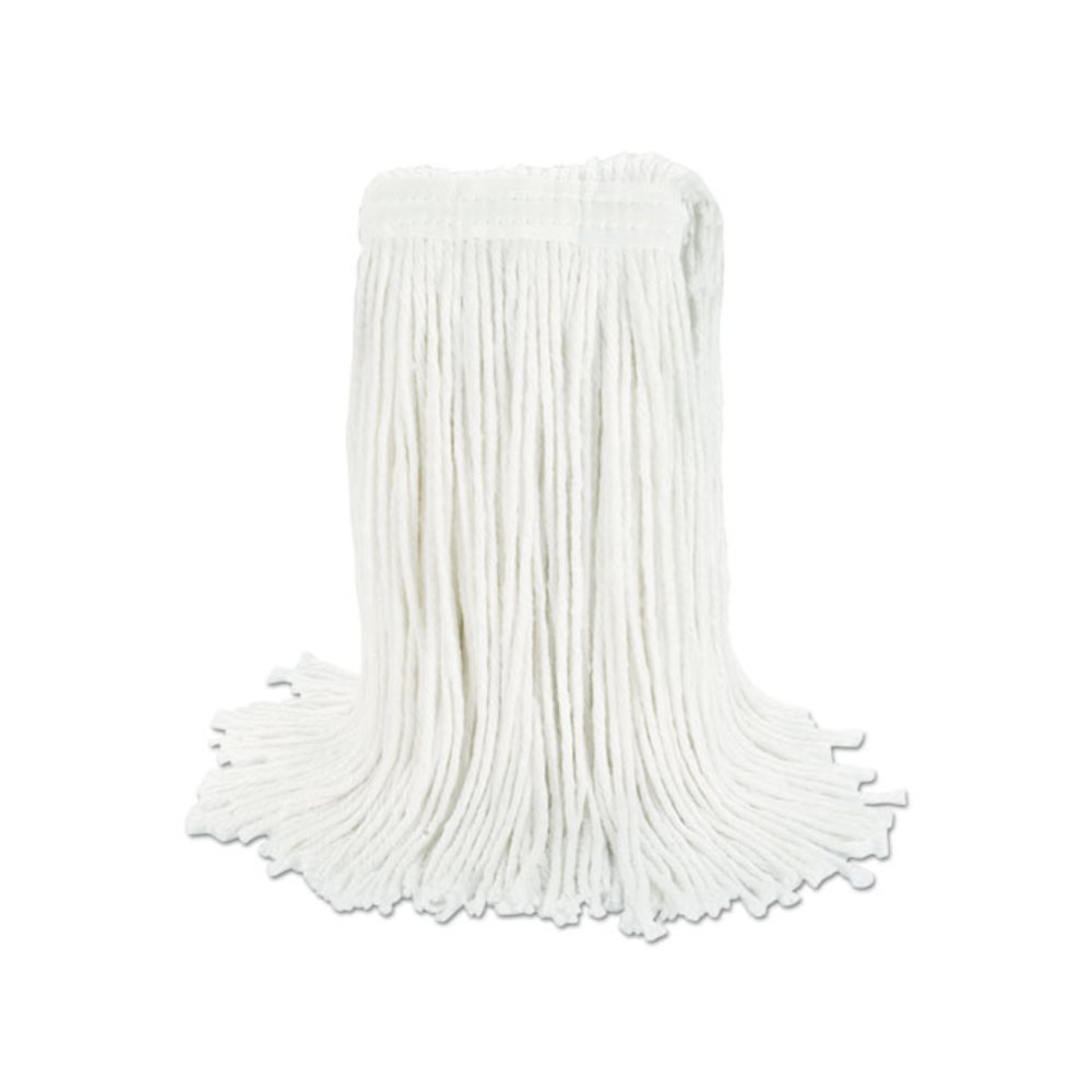 Cut-End Wet Mop Head, Rayon, #24, White, 12/Carton. Picture 7
