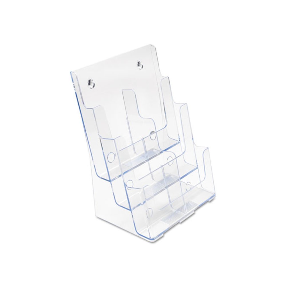 6-Compartment DocuHolder, Leaflet Size, 9.63w x 6.25d x 12.63h, Clear. Picture 6