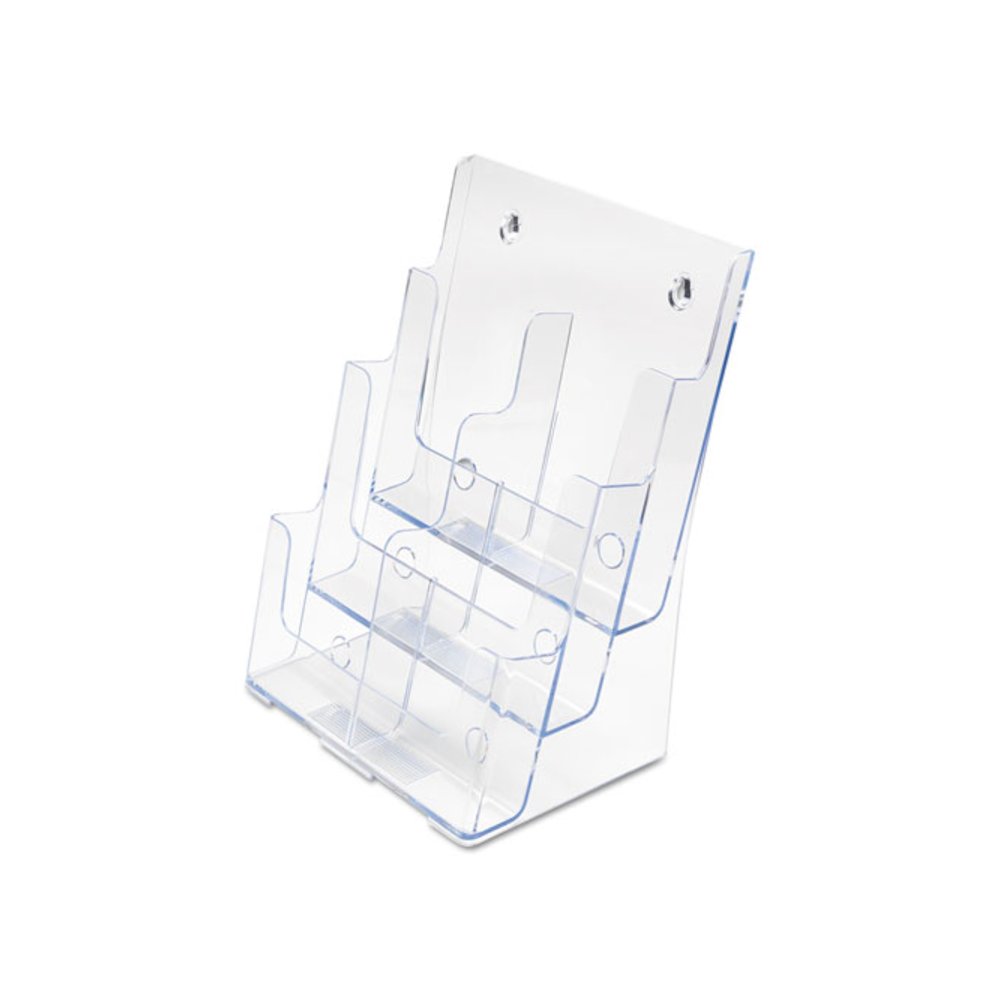 6-Compartment DocuHolder, Leaflet Size, 9.63w x 6.25d x 12.63h, Clear. Picture 5