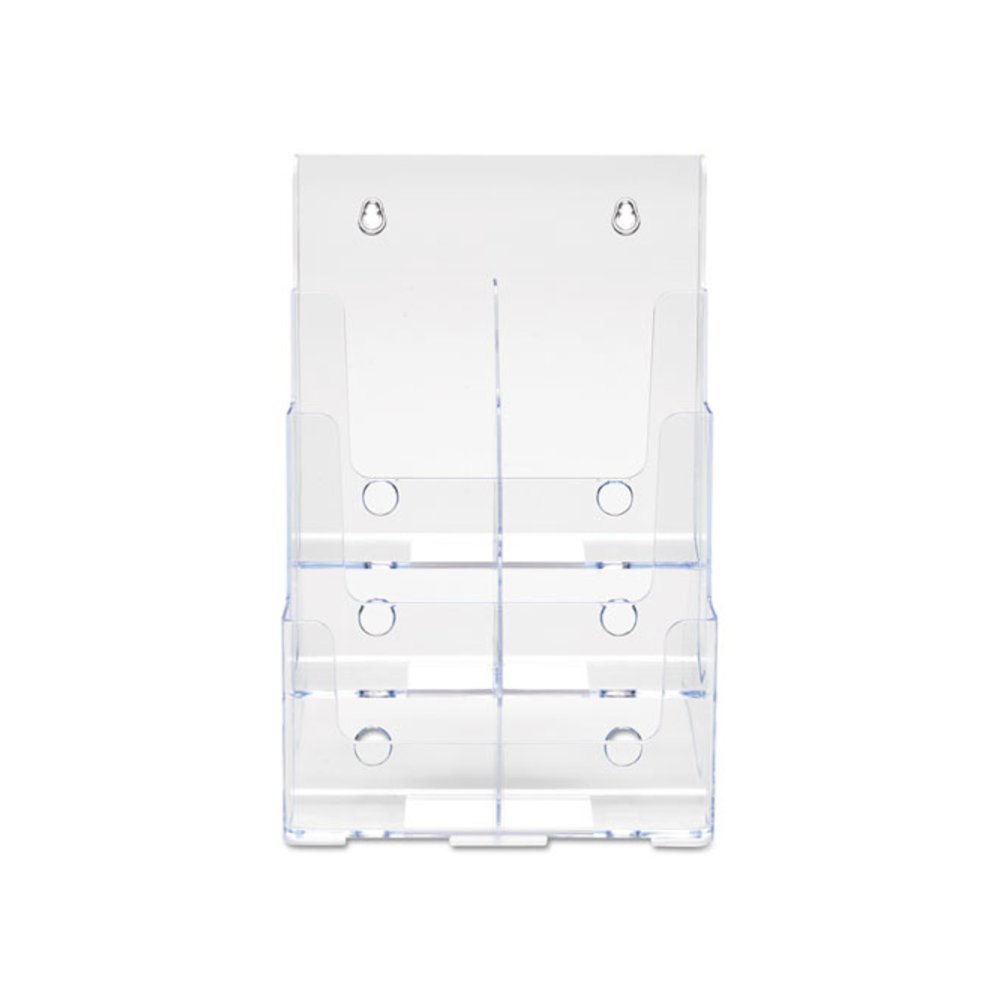 6-Compartment DocuHolder, Leaflet Size, 9.63w x 6.25d x 12.63h, Clear. Picture 7