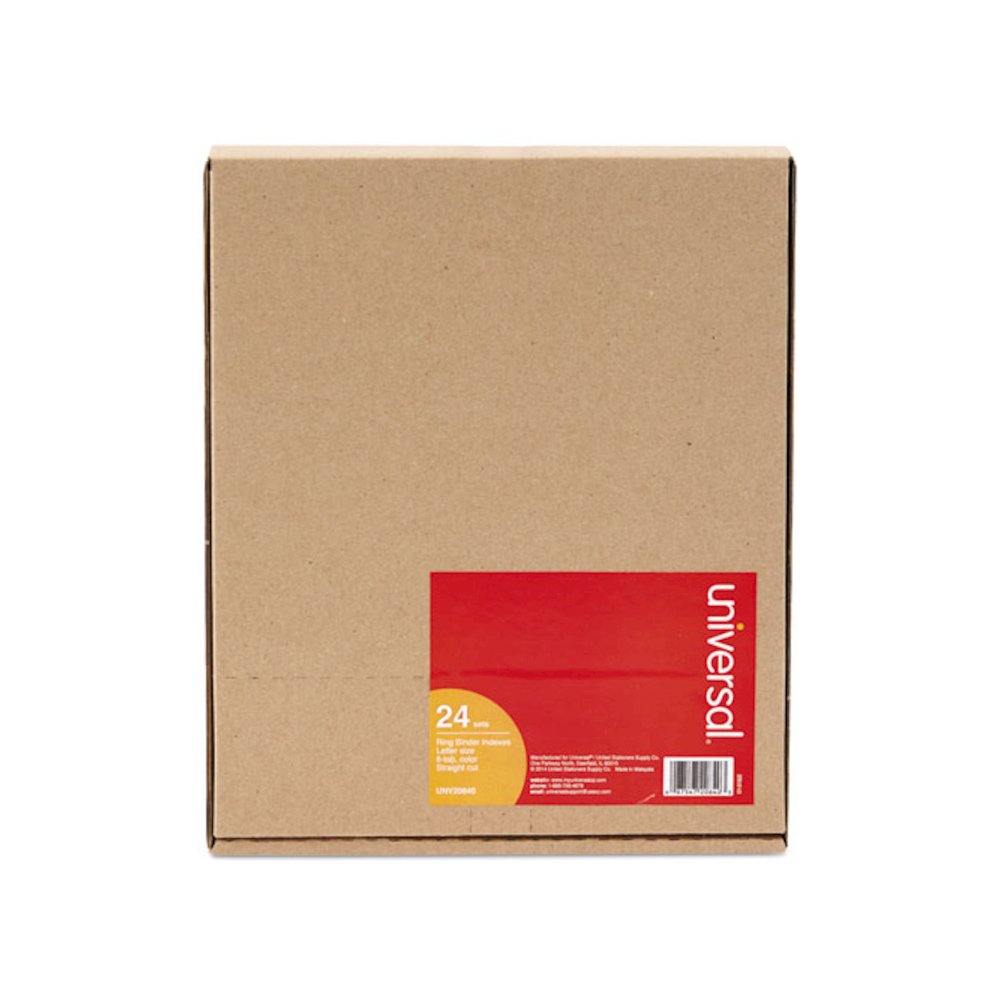 Insertable Tab Index, 8-Tab, 11 x 8.5, Buff, Assorted Tabs, 24 Sets. Picture 4