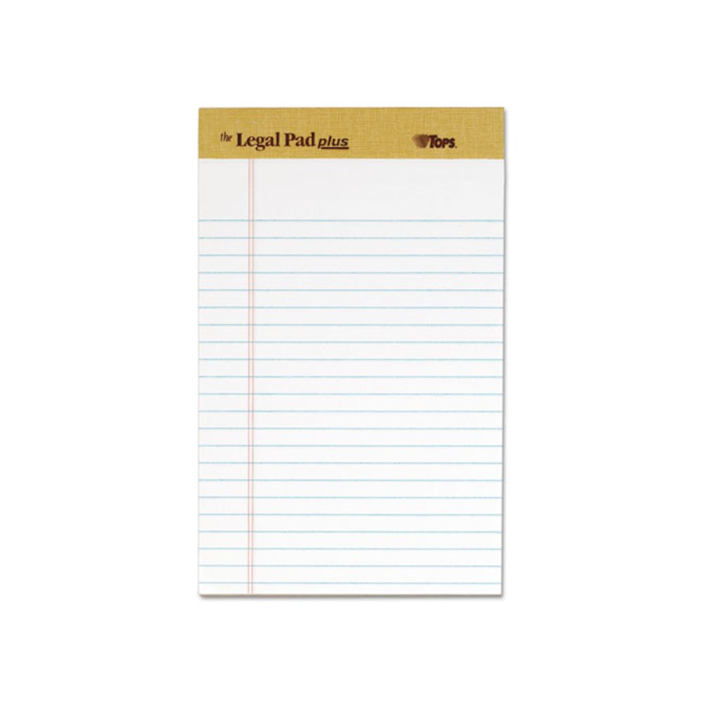 "The Legal Pad" Plus Ruled Perforated Pads with 40 pt. Back, Narrow Rule, 50 White 5 x 8 Sheets, Dozen. Picture 8